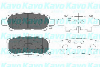 KAVO PARTS kbp5518 -  Комплект тормозных колодок, дисковый тормоз